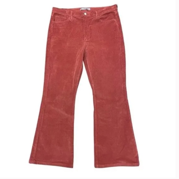 Joe's Jeans Brick Corduroy High-Rise Flare Pants Burnt Orange size 30 - Picture 2 of 9